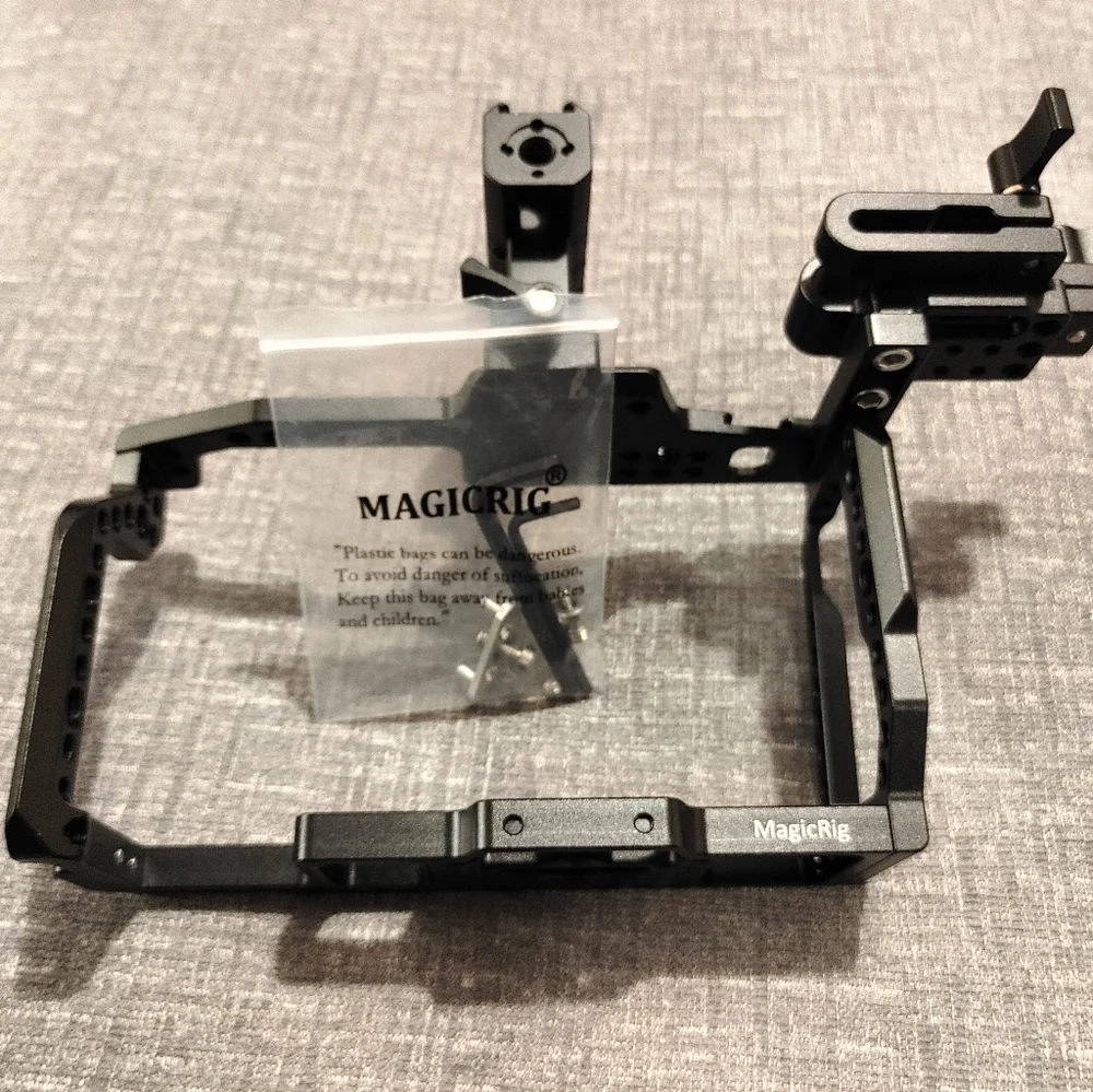 MAGICRIG BMPCC 4K /6K Cage with NATO Handle + T5 SSD Card Mount Clamp